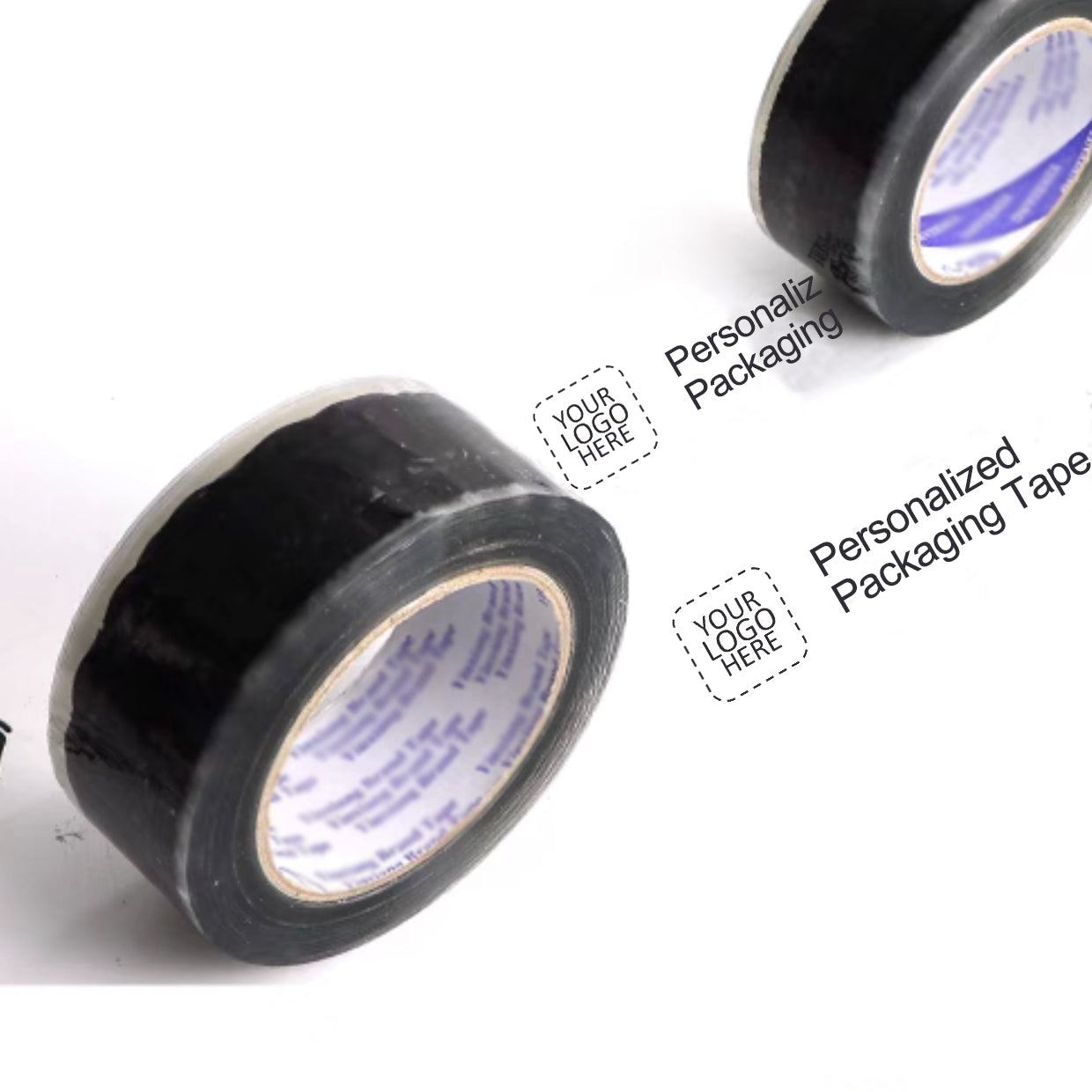 Personalized Logo Packaging Tape, Custom Design, for Shipping, Labeling, Packaging, Reinforced Gummed Paper Base, Ultra Strong, Clear, 110 yd per Roll