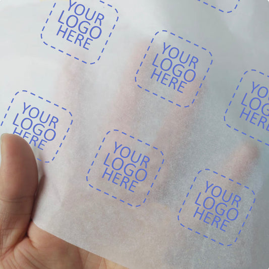 Personalized Logo Tissue Paper, Custom Design, Gift Wrapping Paper, Small Business Packaging, 100 Count, Semi-Transparent