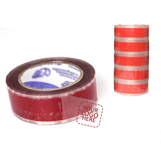 Personalized Logo Packaging Tape, Custom Design, for Shipping, Labeling, Packaging, Reinforced Gummed Paper Base, Ultra Strong, Clear, 110 yd per Roll