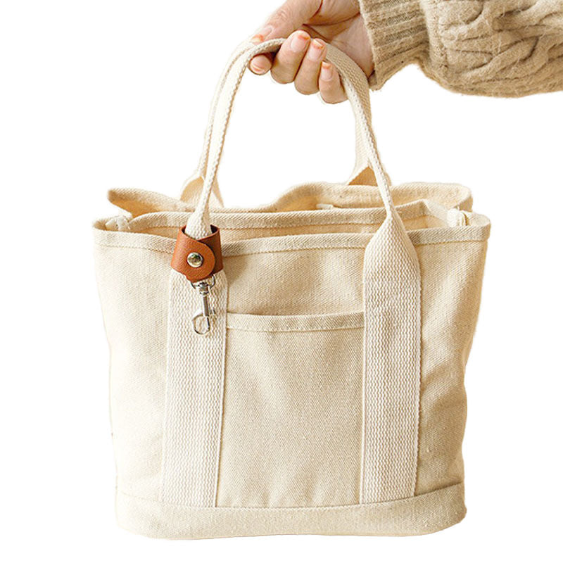 Cotton Canvas Tote Shopping Bag, Multi-function Tote Bag --- as low as $2.3